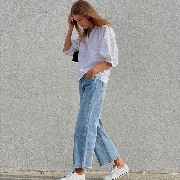 NEW Zoe Kratzmann wide leg slightly cropped jeans Size 1 (S-M) - Picture 4 of 5